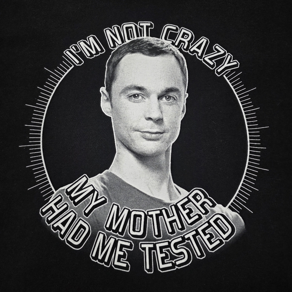 Ripple Junction "The Big Bang Theory" Sheldon Cooper Black Graphic TShirt Size L